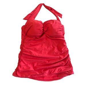 Helen Jon Tankini Pink Halter Built In Cups Sz Large